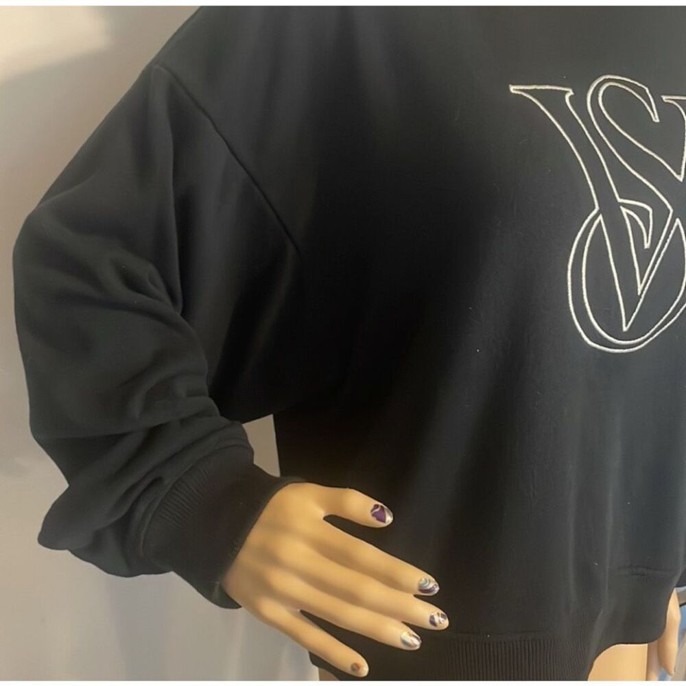 NWT Victoria's Secret Black Sweatshirt Size XXL - Picture 3 of 9